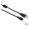 Kabel USB 2.0 A wtyk - USB 2.0 micro-B wtyk 3m czarny Delock 82336