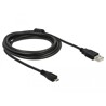 Kabel USB 2.0 A wtyk - USB 2.0 micro-B wtyk 3m czarny Delock 82336