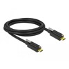 Kabel SuperSpeed USB 10Gbps USB-C męsko-męski USB-C ze śrubą na górze 2m czarny Delock 84138