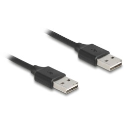 Kabel spiralny EASY-USB 2.0 typ A męski do EASY-USB typ A męski 50cm do 80cm czarny Delock 90124