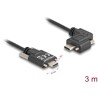 Kabel USB 2.0 USB-C męski ze śrubami na USB-C męski ze śrubami kątowy w lewo/w prawo PD 3.0 60W 3m Delock 80958