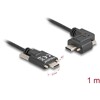 Kabel USB 2.0 2x USB-C męski ze śrubami kątowy w lewo/w prawo PD 3.0 60W 1m Delock 80956