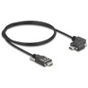 Kabel USB 2.0 2x USB-C męski ze śrubami kątowy w lewo/w prawo PD 3.0 60W 1m Delock 80956