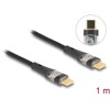 Kabel USB 2.0 do transmisji danych i szybkiego ładowania USB-C męsko-męski przezroczysty PD 3.0 100W 1m Delock 80763