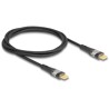 Kabel USB 2.0 do transmisji danych i szybkiego ładowania USB-C męsko-męski przezroczysty PD 3.0 100W 1m Delock 80763