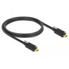 Kabel SuperSpeed USB 10Gbps 2x USB-C męski ze śrubą na górze 1m czarny Delock 83719