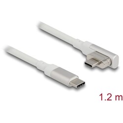 Kabel magnetyczny Thunderbolt 3 USB-C 4K 60Hz męsko-męski kątowy 1,2m Delock 86703