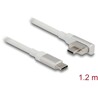 Kabel magnetyczny Thunderbolt 3 USB-C 4K 60Hz męsko-męski kątowy 1,2m Delock 86703