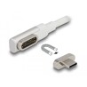 Kabel magnetyczny Thunderbolt 3 USB-C 4K 60Hz męsko-męski kątowy 1,2m Delock 86703