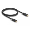 Kabel SuperSpeed USB 10Gbps 2x USB-C męski ze śrubami po bokach 1m czarny Delock 83720