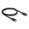 Kabel SuperSpeed USB 10Gbps 2x USB-C męski ze śrubami po bokach 1m czarny Delock 83720
