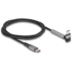 Kabel USB 2.0 USB-C męsko-męski kątowy z funkcją stojaka PD 3.0 60W 1,5m Delock 81172