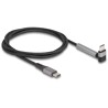 Kabel USB 2.0 USB-C męsko-męski kątowy z funkcją stojaka PD 3.0 60W 1,5m Delock 81172