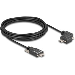 Kabel USB 2.0 2x USB-C męski ze śrubami kątowy w lewo/w prawo PD 3.0 60W 5m Delock 80959 Kabel USB 2.0 2x USB-C męski ze śrubami kątowy w lewo/w prawo PD 3.0 60W 5m Delock 80959