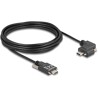 Kabel USB 2.0 2x USB-C męski ze śrubami kątowy w lewo/w prawo PD 3.0 60W 5m Delock 80959