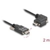 Kabel USB 2.0 2x USB-C męski ze śrubami kątowy w lewo/w prawo PD 3.0 60W 2m Delock 80957