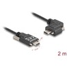 Kabel USB 2.0 2x USB-C męski ze śrubami kątowy w lewo/w prawo PD 3.0 60W 2m Delock 80957