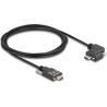 Kabel USB 2.0 2x USB-C męski ze śrubami kątowy w lewo/w prawo PD 3.0 60W 2m Delock 80957