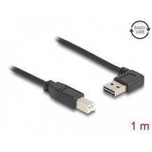 Przewód USB 2.0 typ A na USB 2.0 typ B 1m czarny Delock 83374