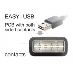 Przewód USB 2.0 typ A na USB 2.0 typ B 1m czarny Delock 83374 Przewód USB 2.0 typ A na USB 2.0 typ B 1m czarny Delock 83374