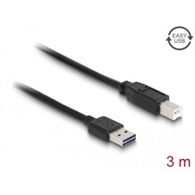 Przewód USB 2.0 typ A na USB 2.0 typ B 3m czarny Delock 83360