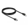 Przewód USB 2.0 typ A na USB 2.0 typ B 3m czarny Delock 83360