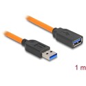 Kabel USB 5Gbps USB typ A męski do USB typ A żeński do fotografowania zdalnego 1m pomarańczowy Delock 87963