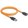 Kabel USB 5Gbps USB typ A męski do USB typ A żeński do fotografowania zdalnego 1m pomarańczowy Delock 87963