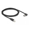 Przewód USB 2.0 typ A na USB 2.0 typ B 2m czarny Delock 83375