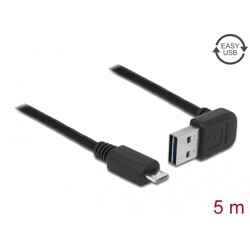 Przewód USB 2.0 typ A na USB 2.0 typ micro-B 2m czarny Delock 83383