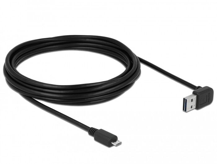 Przewód USB 2.0 typ A na USB 2.0 typ micro-B 2m czarny Delock 83383