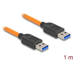 Kabel USB 5Gbps USB typ A męski do USB typ A męski do fotografowania zdalnego 1m pomarańczowy Delock 87962