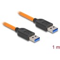 Kabel USB 5Gbps USB typ A męski do USB typ A męski do fotografowania zdalnego 1m pomarańczowy Delock 87962
