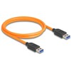 Kabel USB 5Gbps USB typ A męski do USB typ A męski do fotografowania zdalnego 1m pomarańczowy Delock 87962