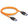 Kabel USB 5Gbps USB typ A męski do USB typ A męski do fotografowania zdalnego 1m pomarańczowy Delock 87962