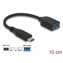 Kabel koncentryczny USB 10Gbps USB-C męski - typ A żeński 10cm Delock 65684