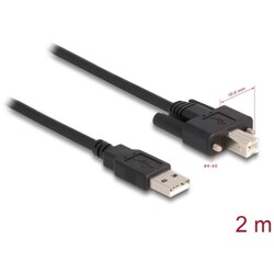 Przewód USB 2.0 typ A męski - typ B męski ze śrubkami 2m Delock 87201