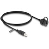 Kabel USB 2.0 typ B męski na USB 2.0 typ B żeński do instalacji nasadką ochronną IP68 1m czarny Delock 88011