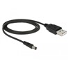 Kabel USB Power - DC 5,5 x 2,1mm wtyk 1m Delock 82197