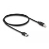 Przewód USB 2.0 typ A na USB 2.0 typ B 1m czarny Delock 83358