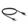 Przewód USB 2.0 typ A na USB 2.0 typ B 1m czarny Delock 83358