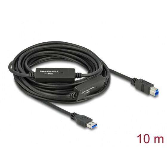 Kabel aktywny USB 3.2 Gen.1 USB typ A do USB typ B 10m Delock 85380