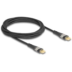Kabel USB 2.0 do transmisji danych i szybkiego ładowania USB-C męsko-męski przezroczysty PD 3.0 100W 2m Delock 80764