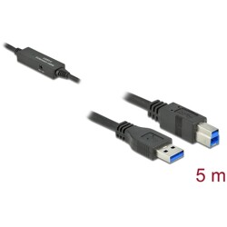 Kabel aktywny USB 3.2 Gen.1 USB typ A do USB typ B 5m Delock 85379