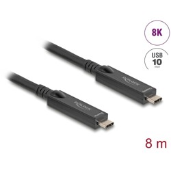 Aktywny kabel optyczny USB-C 8K Video + Data + PD 8m Delock 84256