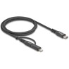 Kabel USB 2 w 1 USB-C na USB-C / Lightning dla iPhone i iPad 1m MFi 60W Delock 81170
