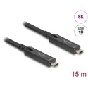 Aktywny kabel optyczny USB-C 8K Video + Data + PD 15m Delock 84258
