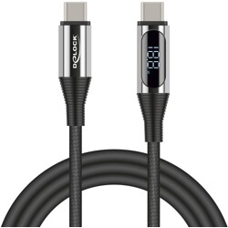 Kabel danych i szybkiego ładowania USB 2.0 USB-C męsko-męski PD 3.0 100W ze wskaźnikiem zasilania 2m Delock 86809