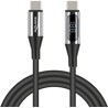 Kabel danych i szybkiego ładowania USB 2.0 USB-C męsko-męski PD 3.0 100W ze wskaźnikiem zasilania 2m Delock 86809