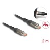 Kabel USB 2.0 danych i szybkiego ładowania USB-C męsko-męski PD 3.0 100W przezroczysty z wskaźnikiem zasilania 2m Delock 85409